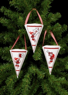 click here to view larger image of Elfs Ornaments (counted cross stitch kit)