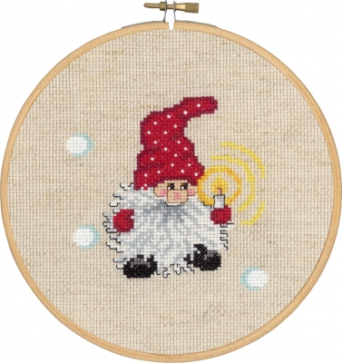 click here to view larger image of Elf With Light (counted cross stitch kit)