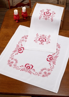 click here to view larger image of Commoners Red Runner (Top) (stamped cross stitch kit)