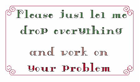 click here to view larger image of Work On Your Problem (chart)