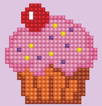 click here to view larger image of Cupcake Yum (Diamond Embroidery)