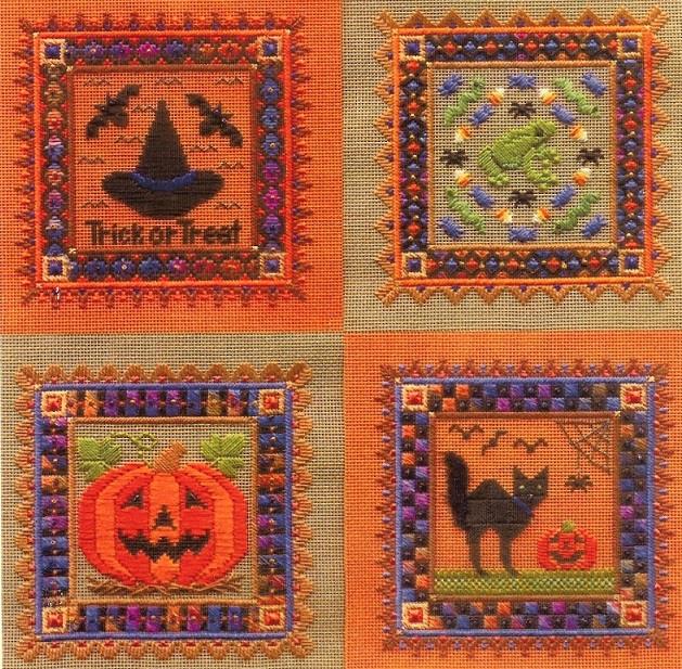 click here to view larger image of Halloween Ornaments (counted canvas chart)