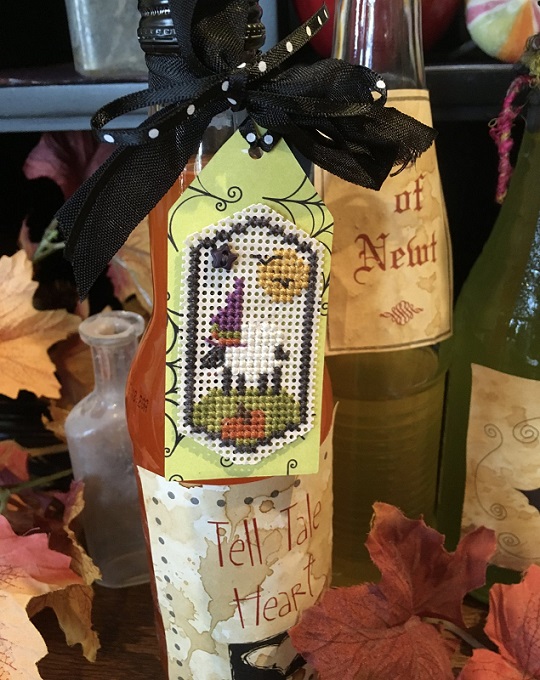click here to view larger image of Halloween Sheep Tag - Kit (counted cross stitch kit)