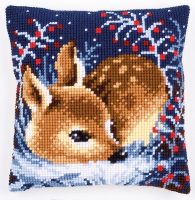 click here to view larger image of Little Deer Cushion (needlepoint)