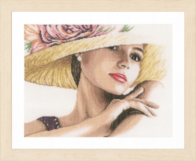 click here to view larger image of Lady with Hat (counted cross stitch kit)