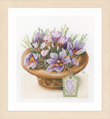 click here to view larger image of Crocus Flowers by Marjolein Bastin (counted cross stitch kit)
