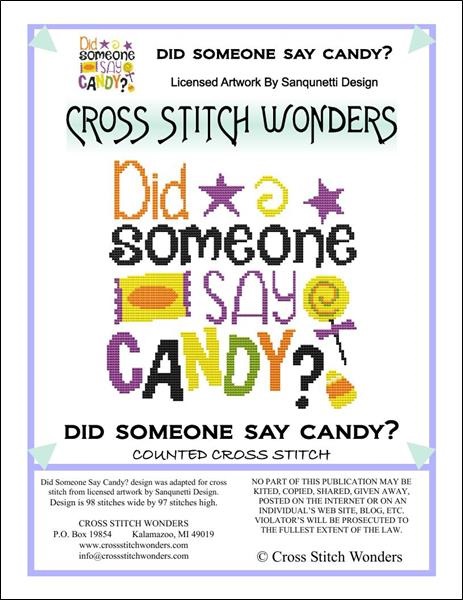 click here to view larger image of Did Someone Say Candy? (chart)