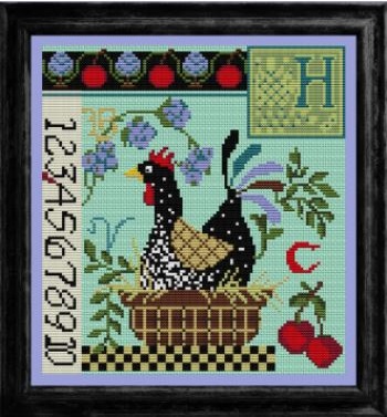 click here to view larger image of Hen on Nest Sampler - Kit (counted cross stitch kit)