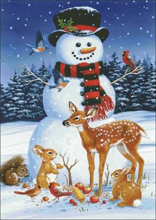 click here to view larger image of Snowman With Friends (chart)