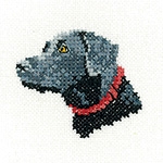click here to view larger image of Black Labrador - Little Friends Collection (Kit) (counted cross stitch kit)