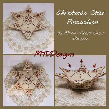 click here to view larger image of Christmas Star Pincushion (chart)