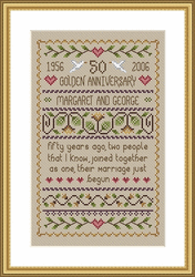 click here to view larger image of Golden Anniversary Sampler (chart)