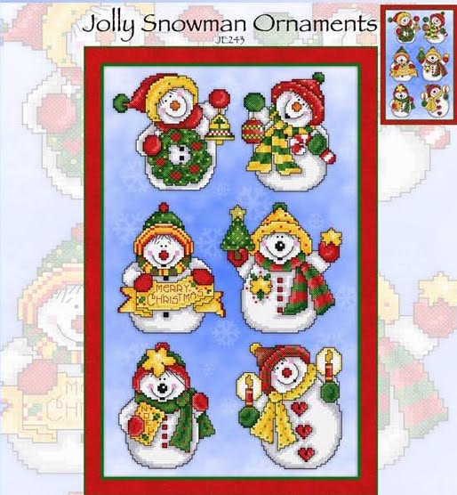 click here to view larger image of Jolly Snowman Ornaments (chart)