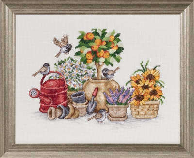 click here to view larger image of Orangetree (Linen) (counted cross stitch kit)