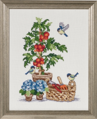 click here to view larger image of Tomatoes (Linen) (counted cross stitch kit)