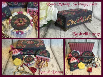 click here to view larger image of Roses Melody Sewing Box (chart)