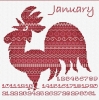 click here to view larger image of AAN Calendar - January - Rooster (chart)