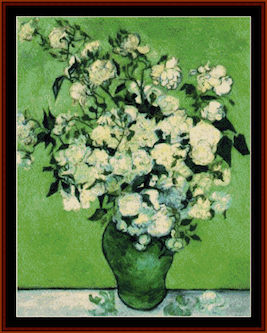 click here to view larger image of Vase of Roses (chart)