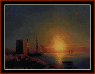 click here to view larger image of Coastal Landscape at Sunset (chart)