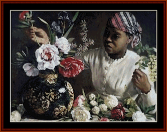 click here to view larger image of Woman with Vase of Flowers (chart)
