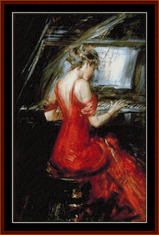 click here to view larger image of Woman in Red (Giovanni Boldini) (chart)