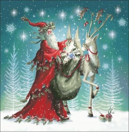 click here to view larger image of Forest Santa And Reindeer (chart)