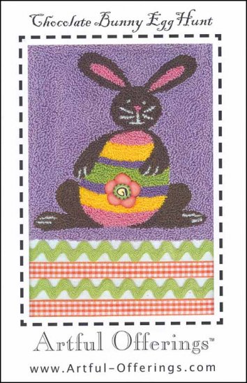 click here to view larger image of Chocolate Bunny Egg Hunt (Punchneedle) (Punchneedle)
