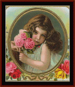 click here to view larger image of Girl with Roses (chart)