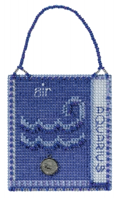 click here to view larger image of Aquarius (2018) - Zodiac Charmed Ornament (counted cross stitch kit)