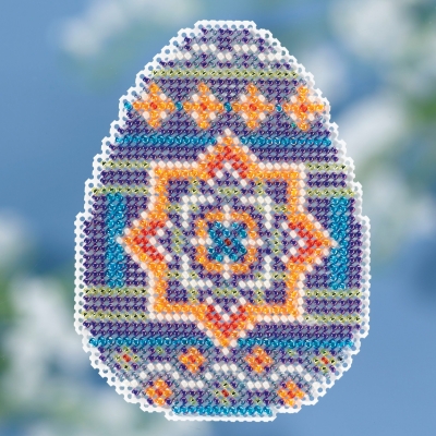 click here to view larger image of Medallion Egg (2018) - Spring Bouquet (counted cross stitch kit)
