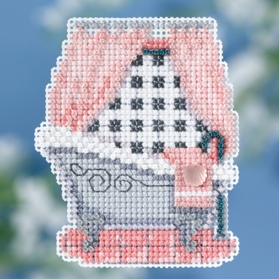 click here to view larger image of Classic Bathtub (2018) - Spring Bouquet (counted cross stitch kit)