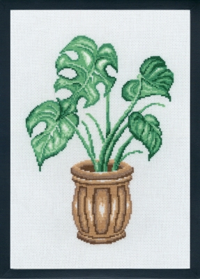 click here to view larger image of Monstera (counted cross stitch kit)