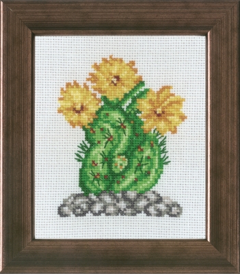 click here to view larger image of Cactus with Yellow (counted cross stitch kit)