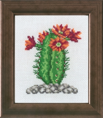 click here to view larger image of Cactus with Orange (counted cross stitch kit)