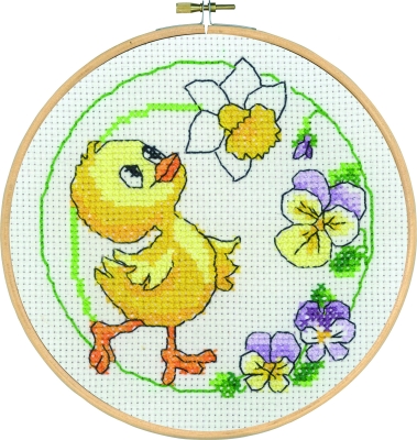 click here to view larger image of Chicken With Frame (counted cross stitch kit)
