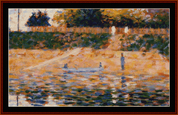 click here to view larger image of Boats Near Beach at Asnieres - Georges Seurat (chart)
