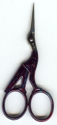 click here to view larger image of Premax 3.5in Stork Embroidery Scissors (Purple Colors) (accessory)