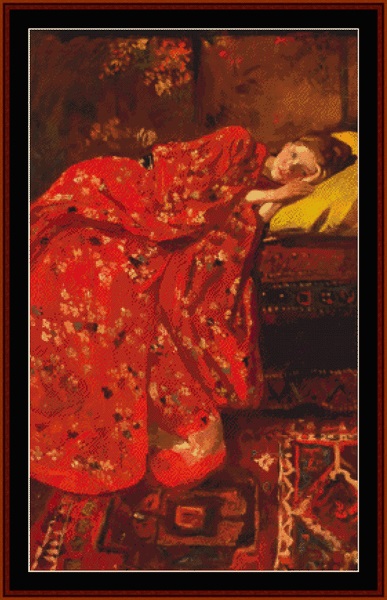 click here to view larger image of Girl in Red Kimono (chart)