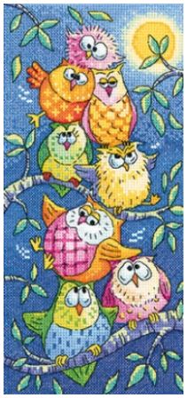 click here to view larger image of Tottering Tower - Birds of a Feather - 14ct Aida (counted cross stitch kit)