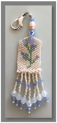 click here to view larger image of Garden Blues Fob (counted cross stitch kit)