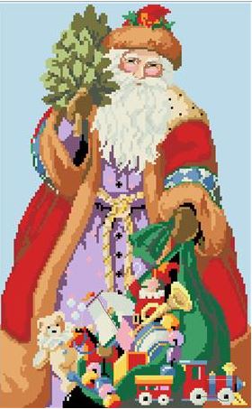 click here to view larger image of Jolly Santa & Toys (chart)