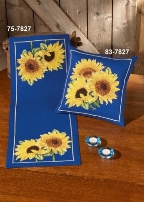 click here to view larger image of Sunflowers - Pillow (lower) (counted cross stitch kit)