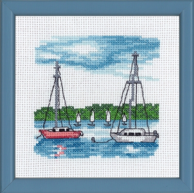 click here to view larger image of White Boats (counted cross stitch kit)