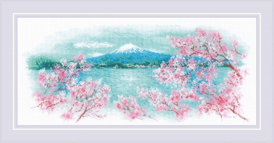 click here to view larger image of Sakura - Fuji (counted cross stitch kit)