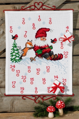 click here to view larger image of Skiing Elf (counted cross stitch kit)