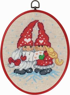 click here to view larger image of Singing Elf (counted cross stitch kit)
