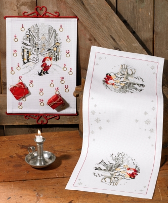 click here to view larger image of Santa Claus Table Runner (Right) (counted cross stitch kit)