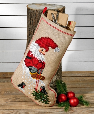 click here to view larger image of Elf and Christmas Tree Stocking (counted cross stitch kit)