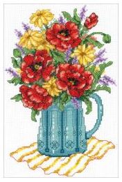 click here to view larger image of Spring Flowers in a Vase - Ursula Michael (counted cross stitch kit)