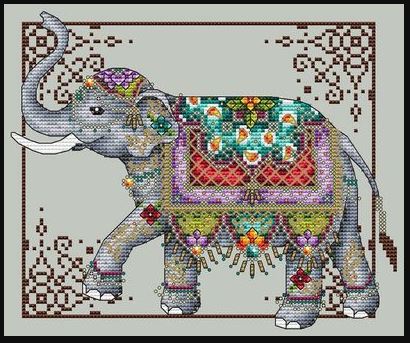 click here to view larger image of Jeweled Elephant (chart)